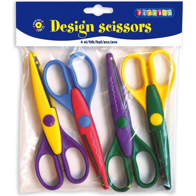 PBX2510003 - Playbox - Design Scissors Various 16cm 4 Pcs