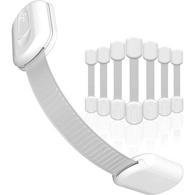 Baby Locks (8-Pack) Child Safety Cabinet Proofing - Safe Quick and Easy 3M Adhesive Cabinet Drawer Door Latches No Screws