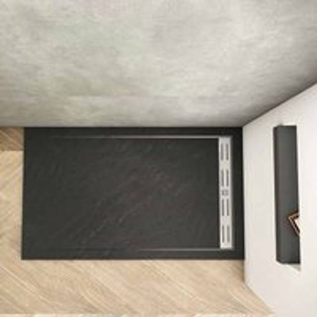 1200x700mm Luxury Rectangle Waste&Drain Trap Shower Stone Tray Slate Effect+Free