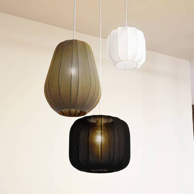 Lindby - Ceiling Lightdimmable 'Helin' made of Textile for Living Room & Dining Room
