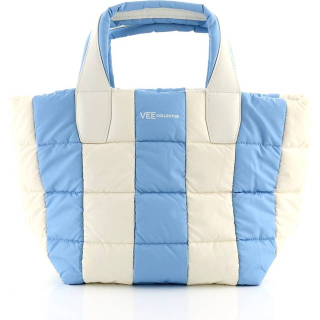 Vee Collective Shoppers & Totes - Porter Tote Small Cerulean - Marshmallow Stripes - blue - Shoppers & Totes for ladies - unisize
