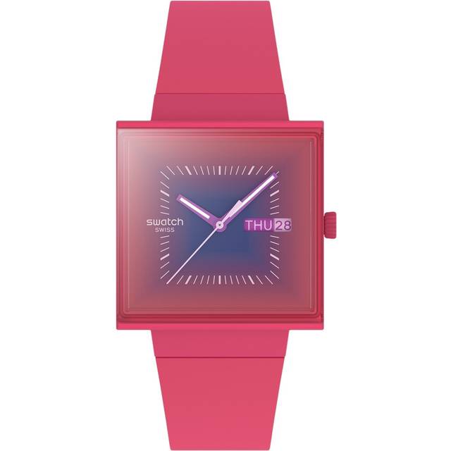 Swatch SQUARELY Berry - SO34R700, Rosa