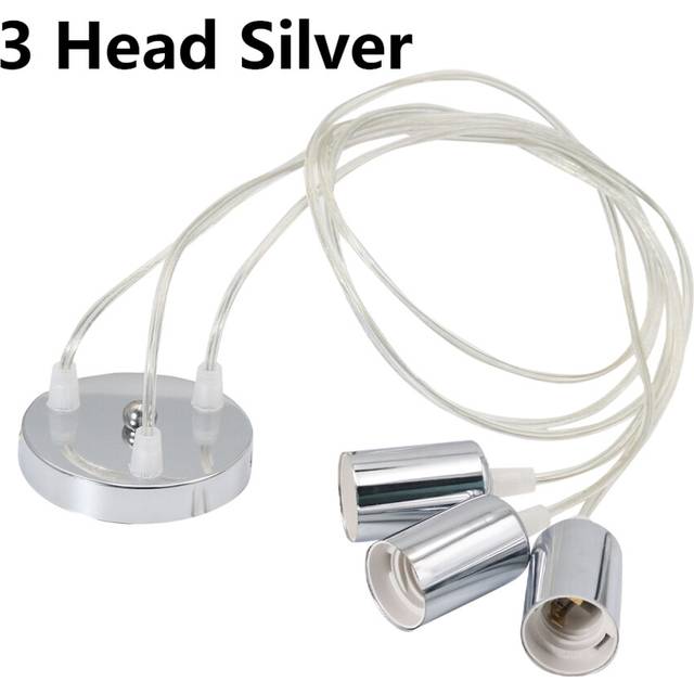 (Sliver) LED Linear Pendant Lights E27 90-260v Bedroom Living Room Decoration Hanging Lamp