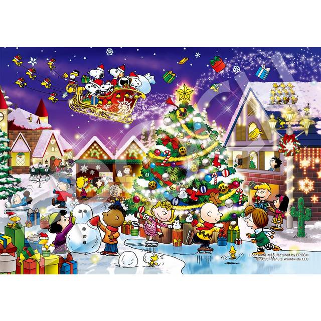 Epoch 108 Piece Jigsaw Puzzle PEANUTS Snoopy Happy Christmas x with glue and spatula with score ticket EPOCH (18.2 25.7cm) 03-092