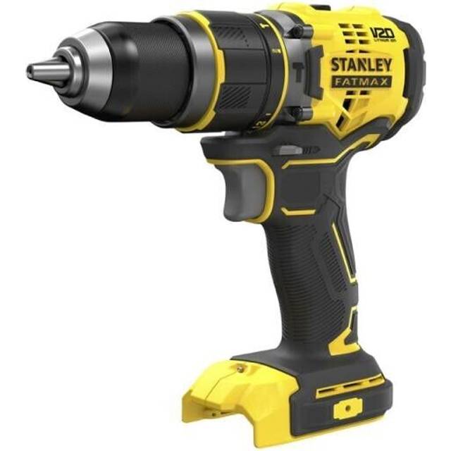 Stanley FatMax V20 18V Cordless Brushless Combi Drill & Impact Driver Twin Kit 2 x 4.0Ah in Yellow Plastic