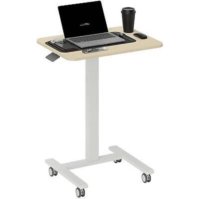 Vinsetto movable standing desk, height adjustable sit stand desk with hand crank