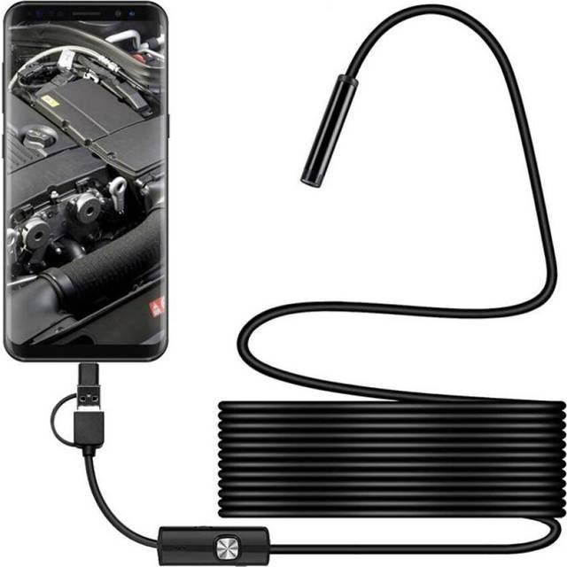 6 LED Waterproof 5.5mm/7mm/8mm Lens Endoscope Inspection Camera For Android Windows MAC