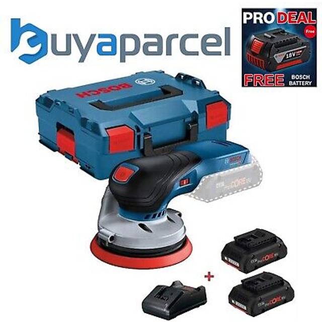 Gex 18V-125 Brushless 18v Random Orbital Sander + lboxx + 2 x 4ah Procore - Bosch