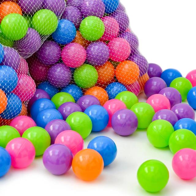 No Brand - LittleTom 100 colorful hollow Plastic Balls ø 6 cm to fill ball pits for baby
