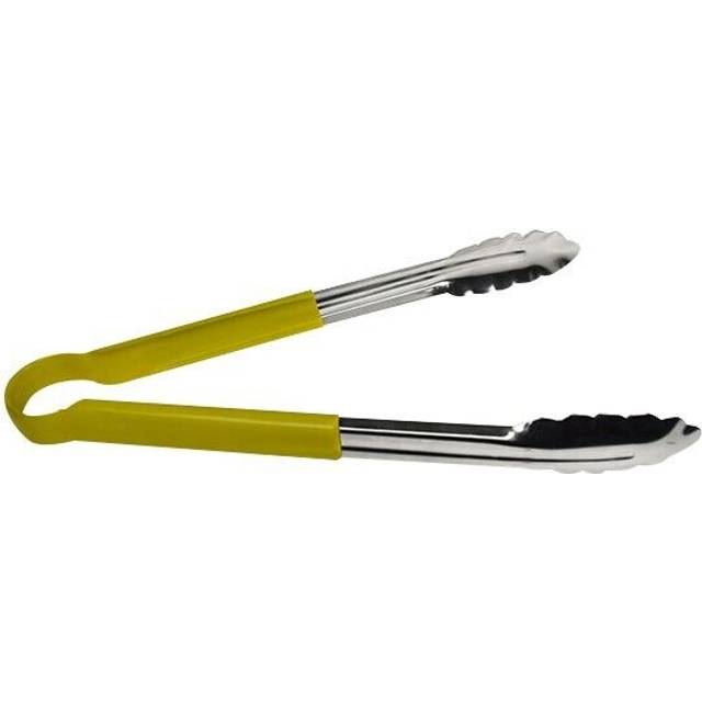 Yellow serving tongs food colour coded cooking buffet 9" or 12"
