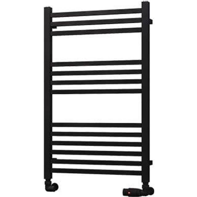 Eastbrook Tuscan Square Multirail Straight Towel Radiators - Matt Black - Various Sizes - 800mm x 500mm