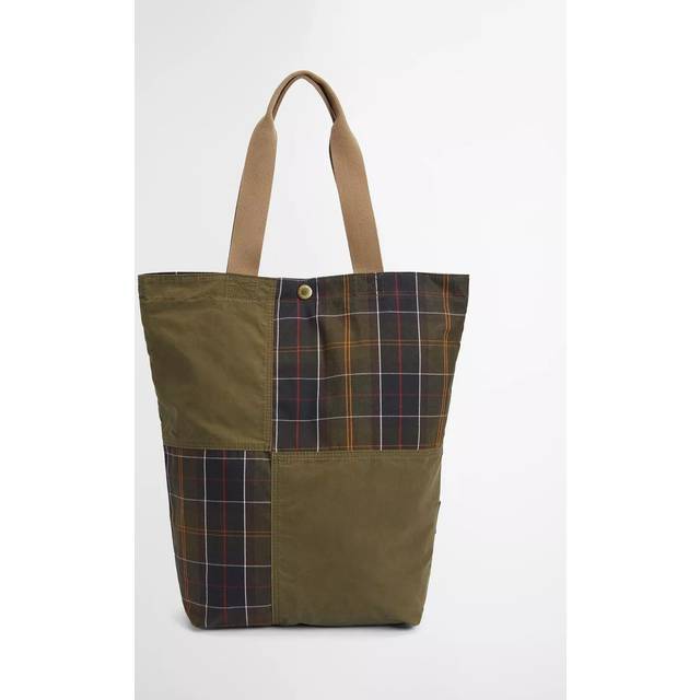 Barbour Transport Patchwork Tote Bag, Dusky Green