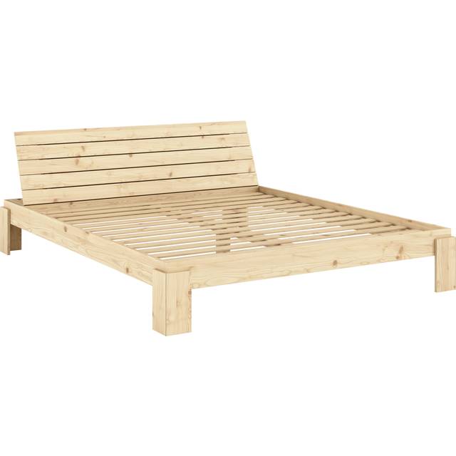 Layers Sengeramme med Opbevaringsgavl i Massiv FSC Fyrretræ Fra Karup Design | Japandi - 180×200 | Dobbelt seng