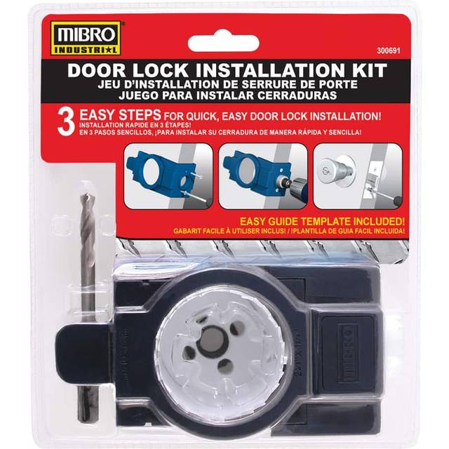 MIBRO 300691 Bi-Metal Door Lock and Deadbolt Installation Kit for Wood and Metal Doors