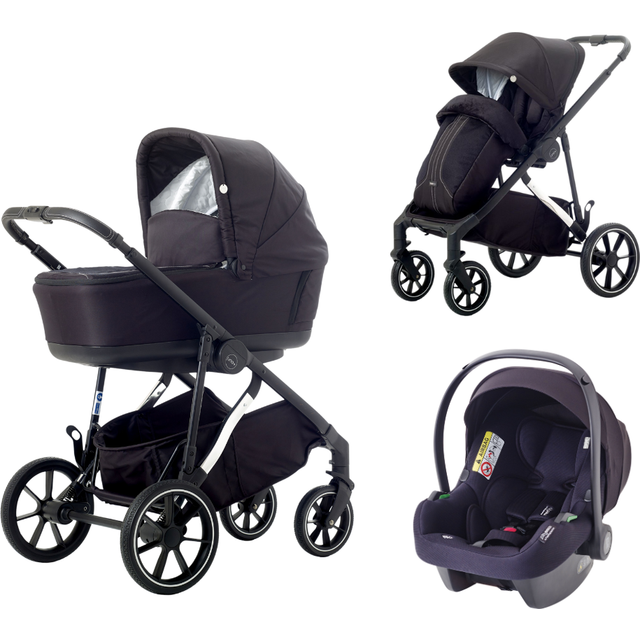 Mee-Go UNO Plus 3-in-1 Travel System - Black/Chrome