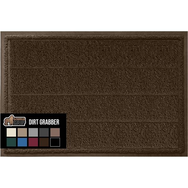 Gorilla Grip Dirt Grabber Mesh Door Mat  LowProfile  Stain and Fade Resistant Heavy Duty Quick Dry Striped Doormat  Mats for In