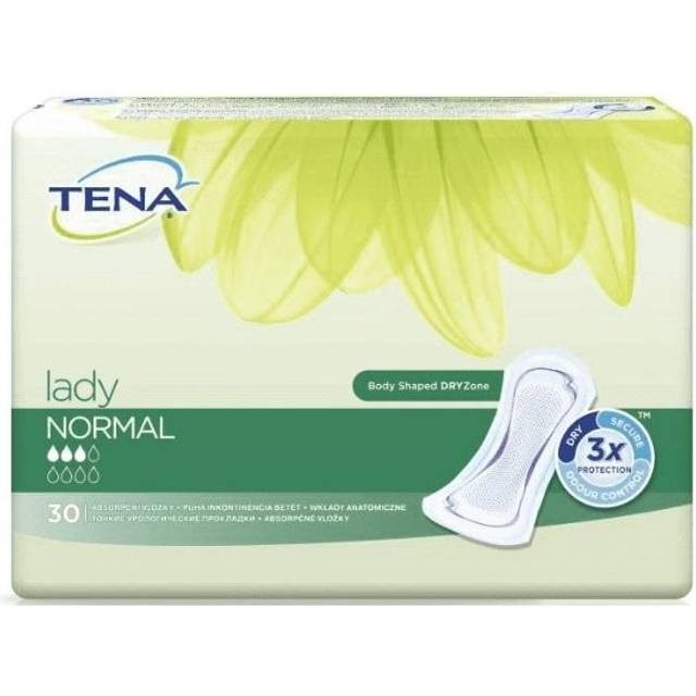 TENA Lady Normal Urological Pads - 30 Pack for Incontinence Relief