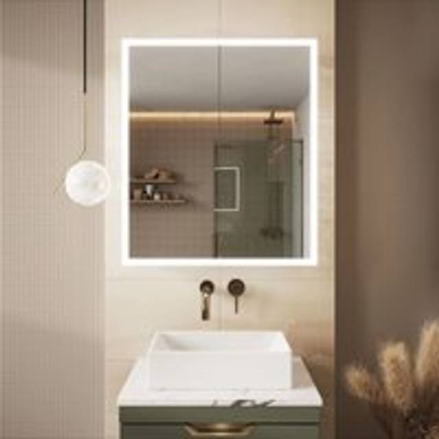 Prospr led 2-Door Mirrored Cabinet with Bluetooth 600mm Wide - Orbit
