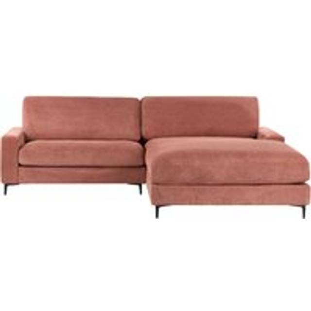 Corner Sofa MALOY Fabric Red 3 Seater Left Hand
