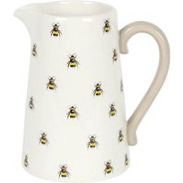 Something Different Ceramic Bee Vase - White - one size