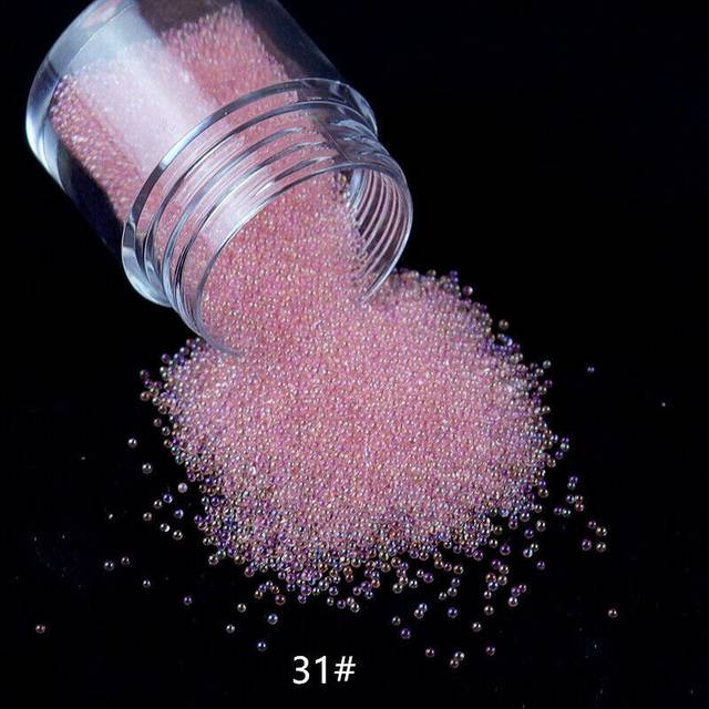 1 Box Micro Beads Caviar AB Crystal 3D Nail Art Gems Tiny Rhinestones Decoration