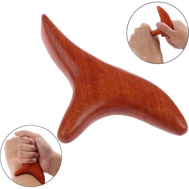 Wooden Triangle Body Massager Acupuncture Therap Reflexology Relax Stress Relie Scrap Lymphatic Health Care Stick Tool