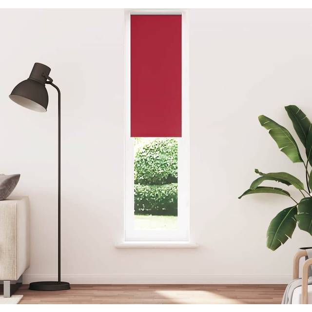 vidaXL Roller Blind Blackout Red 45x210 cm Fabric Width 40.7 cm Polyester