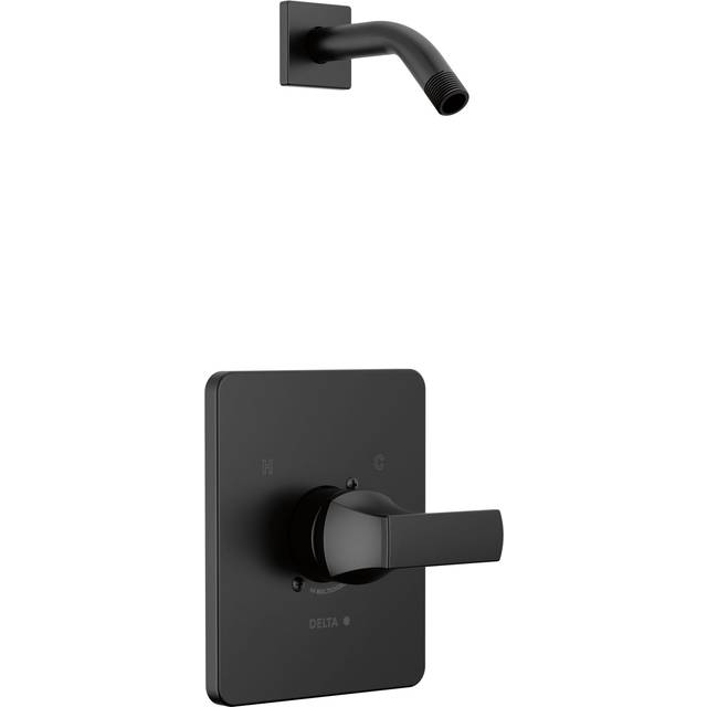 Delta Faucet Velum 14 Series Single-Function Black Shower Valve Trim Kit  Shower Handle  Delta Shower Trim Kit  Matte Black T14237-BLLHD (Shower Head