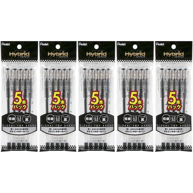 Pentel ballpoint pen hybrid 5 pack 5 pieces XK105GA5(5)