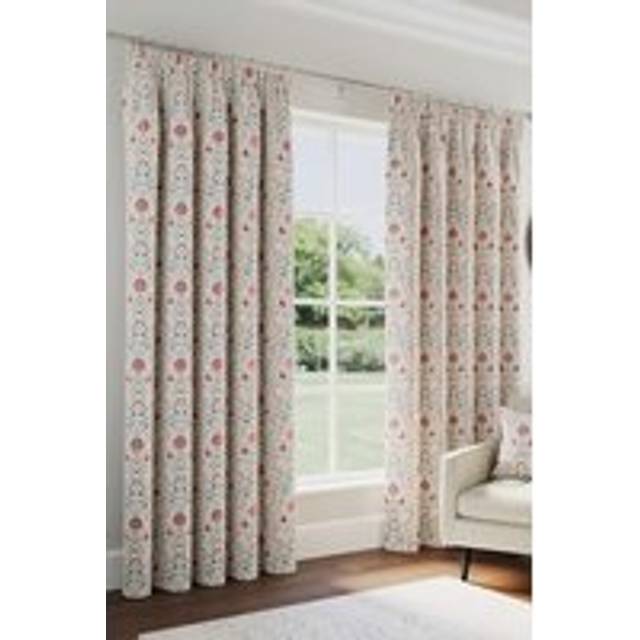 Cotswold Thermal Ready Made Blackout Curtains Red - Red/Multi/Cream