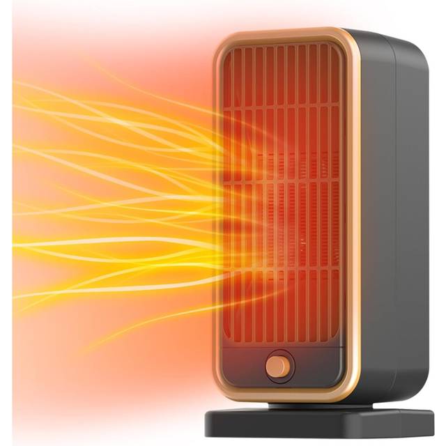 Electric Space Heater for Indoor Use, Portable Heater for Bedroom with Overheat Protection and Tip-over Protection, 3s Fast Heating Ceramic Heater