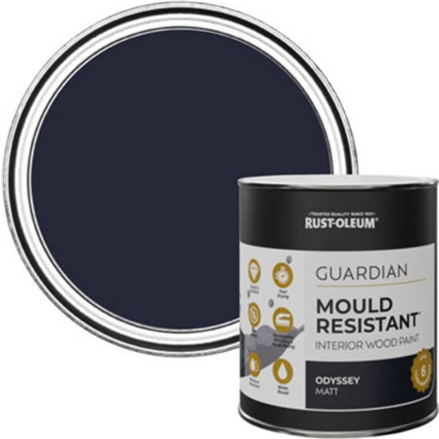 Rust-Oleum Guardian Mould Resistant Interior Wood Paint, Matt Finish - Odyssey - 750ml - Blue