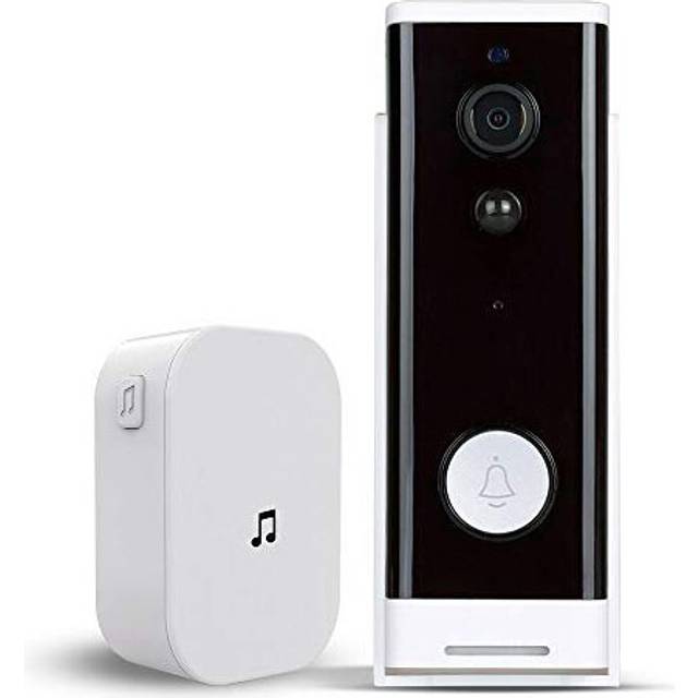 Jalleria - Wireless Doorbell - Smart Video Doorbell with Chime - Motion Detection and Alarm, Two-Way Audio, Night Vision, hd Video, 2.4G WiFi, Cloud
