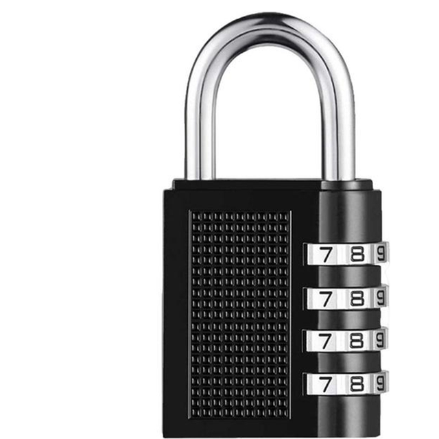 Outdoor 4-Digit Long-Handle Padlock for School Locker Gym Fence Door