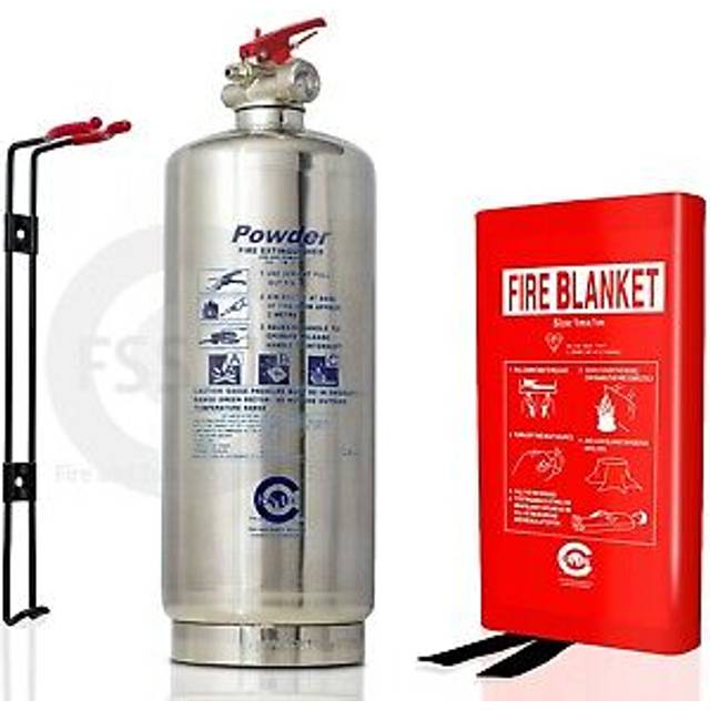 Premium 520 abc powder silver chrome fire extinguisher home office car kitchen