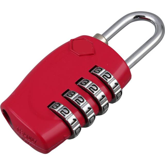 2 X Pink 4 Dial Combination Padlock Resettable Lock Luggage Suitcase Travel