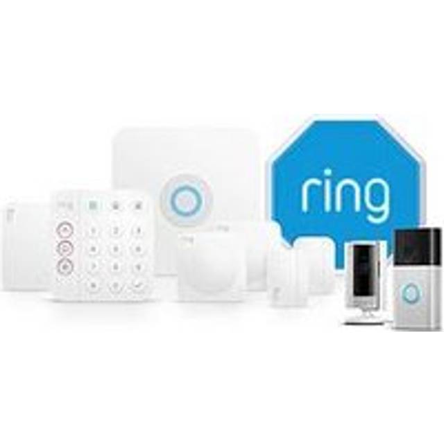 Ring Alarm 10 Piece Kit Home Security Bundle Including Siren, Indoor Camera And Video Doorbell - Print
