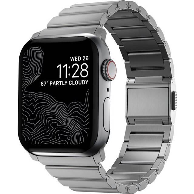 Nomad Apple Watch SE 44mm Titanium Armband, Silver