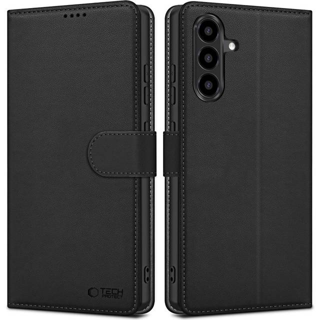 Samsung Galaxy A36 Tech-Protect plånboksfodral med magnet och stativ - Svart