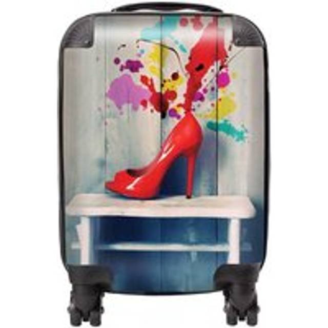 Warren Reed - Designer Retro Red Shoes Suitcase Small, Multi