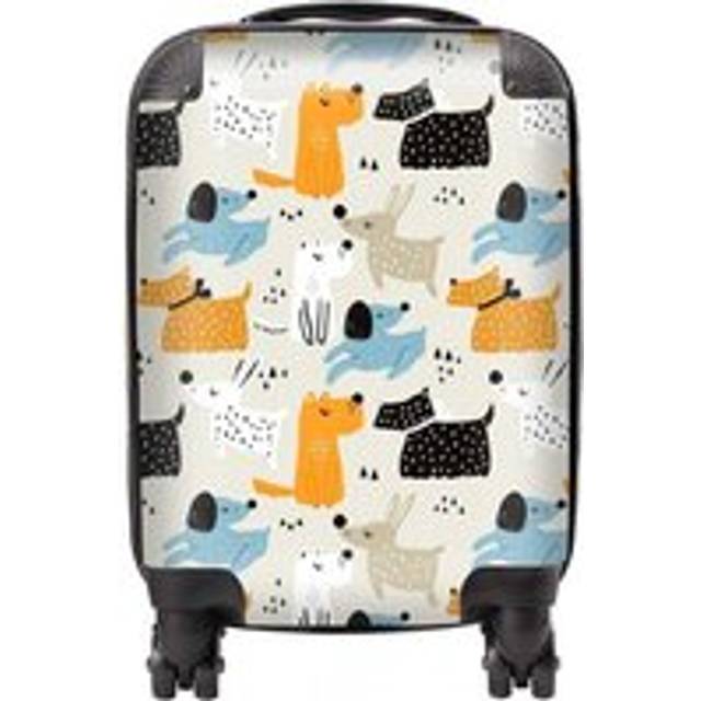 Warren Reed - Designer Hand Drawn Dogs Suitcase Small, Multi