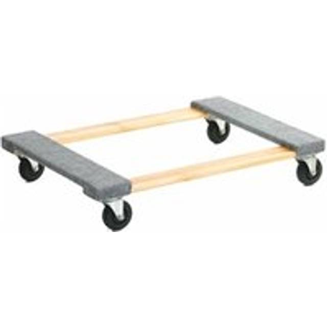Large Carpeted Dolly; 600 x 900; Swivel Castors; Hardwood; Wood/Grey
