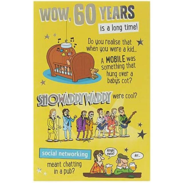 60th Birthday Card - Birthday Card for Him - Happy 60th Birthday Card