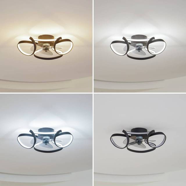 Lindby - led Ceiling Fans with Lightingdimmable 'Lomata' made of Aluminium for Living Room & Dining Room