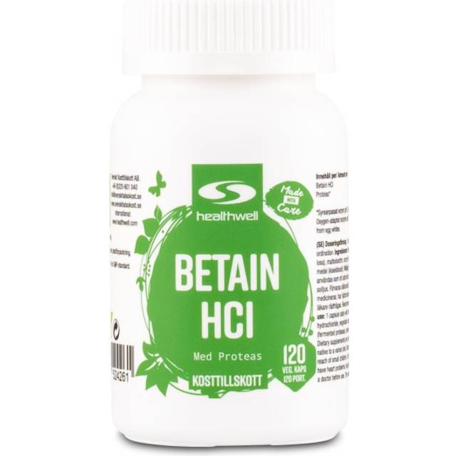 Healthwell Betain HCL, 90 kaps