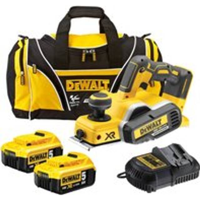 Dewalt DCP580P2 18v XR Cordless Brushless Planer + 2 x 5.0ah Batt, Charger + Bag