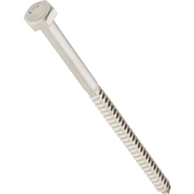 The Hillman Group 964589 1/4 x 4-1/2-Inch Stainless Steel Hex Lag Screw  10-Pack