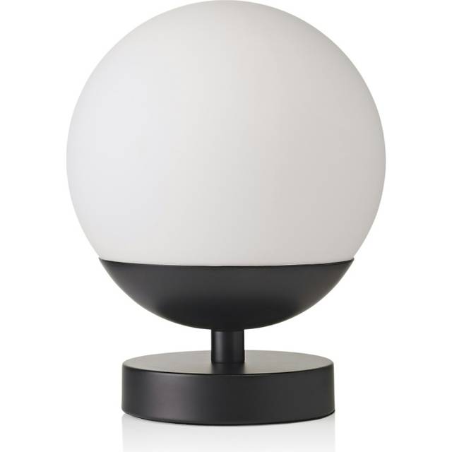 Modern Touch Dimmable LED Globe Glass Table Lamp with Brushed Base - Black - One Size