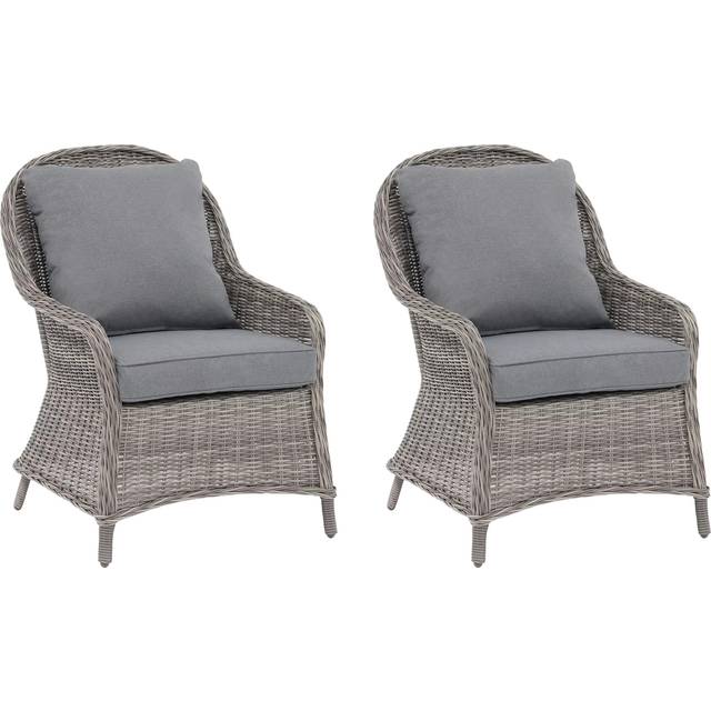 John Lewis Rye Garden Lounging Armchairs, Set of 2, Natural