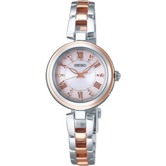 Seiko Watch Watch Seiko Selection Solar Radio Bracelet Type Pink Gradient Dial SWFH090 Women's Silver